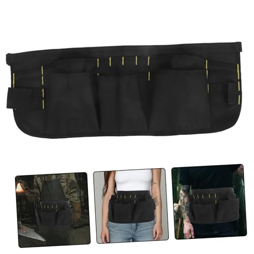 Delantal de cintura Homoyoyo negro con bolsillos miniatura 7
