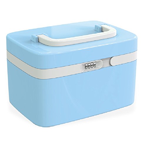 FINE-DRAGON Combination Lock Medicine Cabinet Organizer First Aid Kit with Compartment