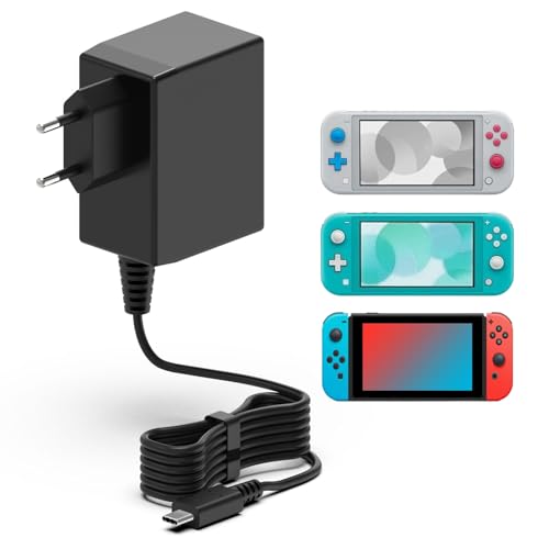 Hafiuege Chargeur Compatible avec Switch/Steam Deck/Switch Lite/OLED,39W Adaptateur Secteur Compatible avec Console Switch,15V/2.6A USB C Alimentation