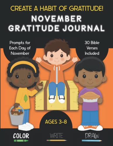 November Gratitude Journal: Help Kids Create a Habit of Gratitude!...