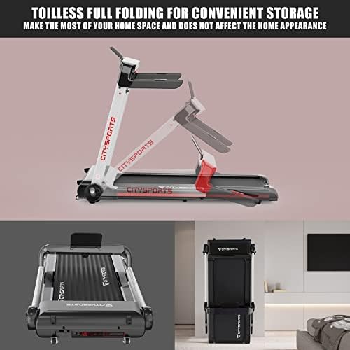 Tapis roulant pieghevole CITYSPORTS CS-WP5 in posizione piegata e aperta