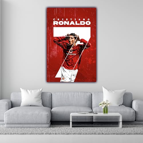 Image of Cristiano Ronaldo Wall Sticker Poster | CR7 Football Wall Decal | Premium Ronaldo Room Decoration Sticker for Bedroom, Living Room & Kids Room