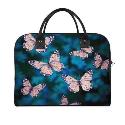 Bolso bandolera de nylon con mariposas, gran capacidad miniatura 1