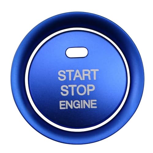 �{�^���C���p�X�e�b�J�[ Compatible With Mazda For CX5 For CX4 For Cx-3 �Ԃ̓_�΃L�[�����O�J�o�[�X�e�b�J�[�G���W���X�^�[�g�X�g�b�v�X�C�b�`�{�^���g�����A�N�Z�T���[(Blue)