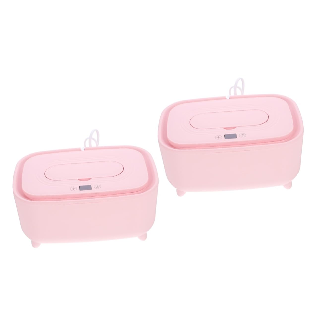 Kisangel 2 Pièces Boîte de Tissus Chaude Intelligente tu hygiène Simplement Plus Chaud lingettes essuyer Le réchauffement pour Les bébés Chauffe-Tissus humides PP Rose