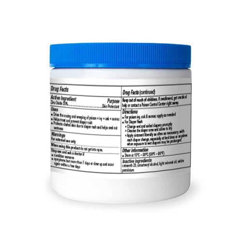 A+Health Zinc Oxide 20% Healing Ointment Skin Protectant Barrier 15 Oz Jar Provides Relief and Treatment of Diaper Rash, Chafed Skin, Poison Ivy, Oak, Sumac for Adults and Babies