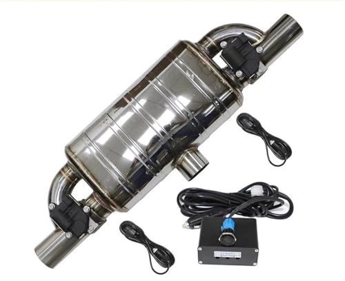 Terminali di scarico per auto Silenziatori Elettrici Con Valvola Variabile Per Tubo Scarico Pulsante Del Telecomando Forma A T Universale In Acciaio Inossidabile Uno In Due Fuori Terminale Scarico Aut