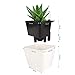 T4U 13CM Auto Riego Plantador Blanco Cuadrada Paquete de 3, Maceta para...