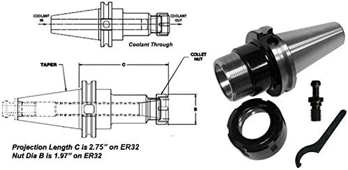 Miniatura 3 de CAT40 Paquete de herramientas ER16 ER32 Collet Chuck Collets Taladro Chuck End Mill Holder Face Mill