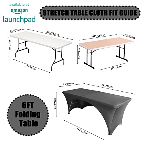 Nappe extensible 1.8m en élasthanne avec dos ouvert pour table rectangulaire