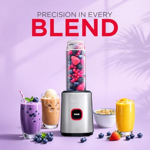 Image of Sujata Nutromatic 600 Watt Electric Blender | Personal Blender for Smoothies, Juices & Nutritious Drinks with 3 Multipurpose Jars Including Travel Jar
