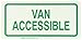 Brady 91384 Premium Fiberglass Handicapped Sign, 6" X 12", Legend "Van Accessible"