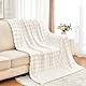 Wajade Kuscheldecke Flauschige Fleecedecke Sofa Decke Bubble Decke Kuscheldecke Weiß Luxuriöse Kunstfelldecke Leicht Weiche Decke für Bett Couch 153cm x 203cm Weiß