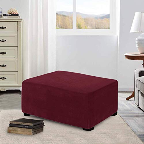 Housse de Pouf en Velours Lavable pour Rénover un Pouf XL