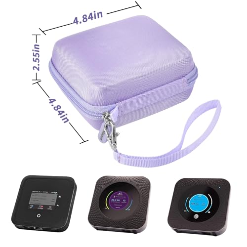 Image of Hard Travel Router Case for NETGEAR Nighthawk M7 M5 M6 Pro 5G Mobile Hotspot with WiFi 6 (MR5200, MR5100) / M1 Mobile Hotspot 4G LTE Router MR1100 (Box Only) (Purple, for M5 M6)