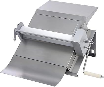 15 inch Manual Fondant Dough Sheeter Machine, 1-15mm Dough Thickness Adjustment, for Bakery Pastry Fondant Pizza Dough