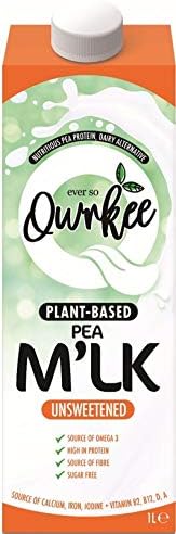 Qwrkee Pea M'LK (Pea Milk) Unsweetened 1 Litre (Pack of 4)