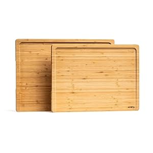 Smirly bamboo cutting boards for kitchen wood board set of 2 wooden kitchen chopping  urban country home decor