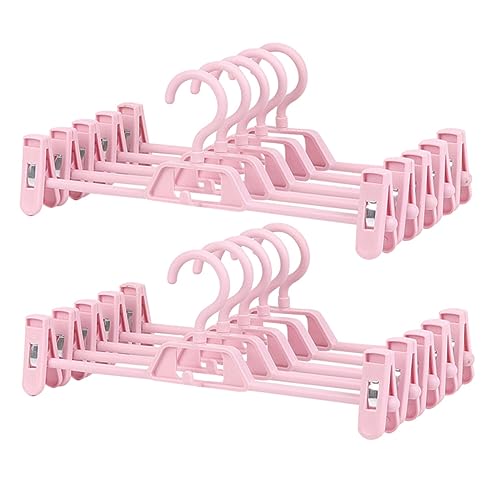 Plastic Pants Clip Hangers 10 Pcs Set Non-Slip and Trace- Ideal for Home Storage and Drying