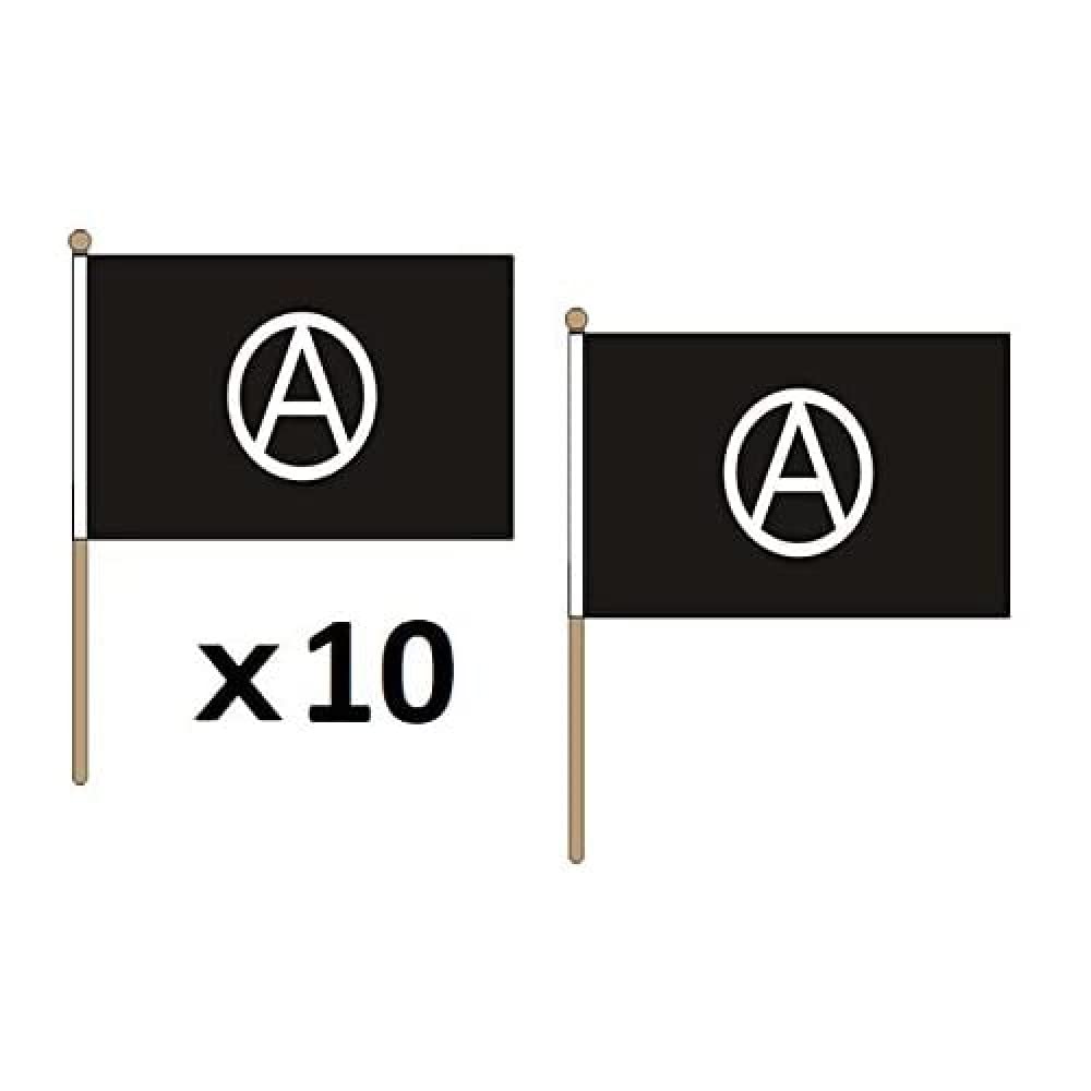 Drapeau Anarchie 45x30cm pour équiper un groupe sans encombrement inutile
