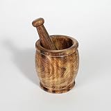 Rusticity® Mortar and Pestle | Wood Mortar and Pestle Set | Mango Wood | Handmade | 5.5x5.5x5 in