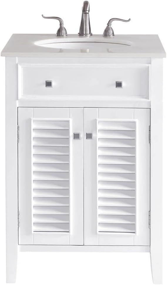Elegant Decor 24 in. Single Bathroom Vanity Set in White