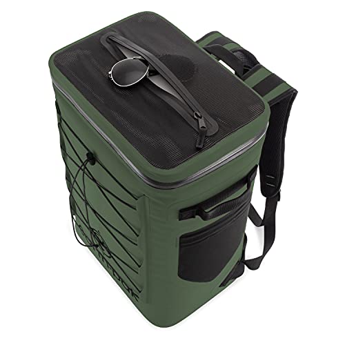 Insulated Backpack Cooler Holds 24 Or 35 Cans For 72 Hours - Perfect Lunch Or Drink Bag For Camping, Hiking, Beach, Kayaking, Sports Or Fishing - 100% Waterproof Heavy Duty Construction By Earth Pak #TOP3