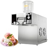 SHENGSHIYU Macchina per Ghiaccio a Fiocchi di Neve,Macchina Elettrica per Ghiaccio Tritato,Produzione Giornaliera 60kg/120kg/160kg,Manopola a 10 velocità,Raffreddamento Rapido 120kg