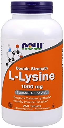 Now L-Lysine 1000 mg Double Strength,250 Tablets