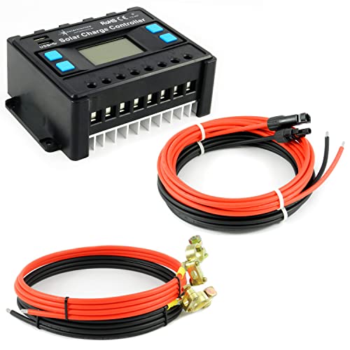 solartronics Solar Set 20A Laderegler Kabel Batterie Laderegler Photovoltaik Inselanlage