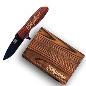 Froolu Christmas Gifts for Men – Custom Engraved Pocket Knife – Fishing, Camping, Hunting – Personalized Gift – Perfect…