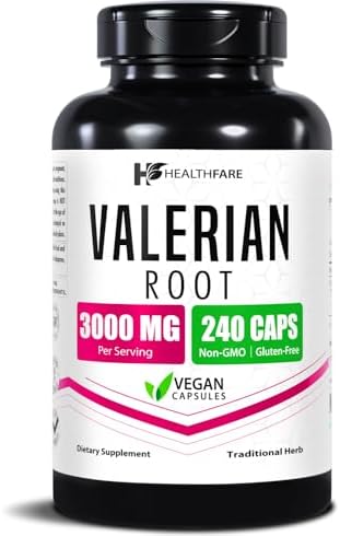 Healthfare Valerian Root Capsules | 3000mg High Potency Extract |...