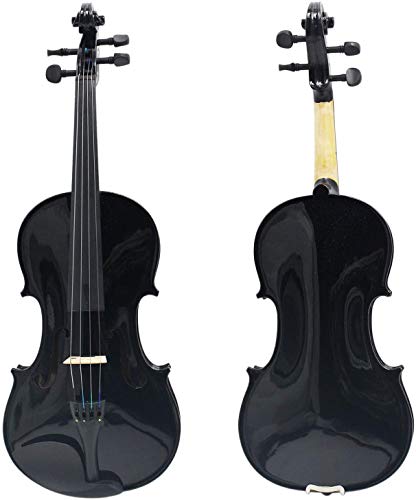 Image of Kadence V001D-C Vivaldi Violin | 4 /4 Full Size with Basswood Body & Brazilwood Bow | Includes Lightweight Hard Case, Bow, Rosin, Tuner & Learning Course | Black