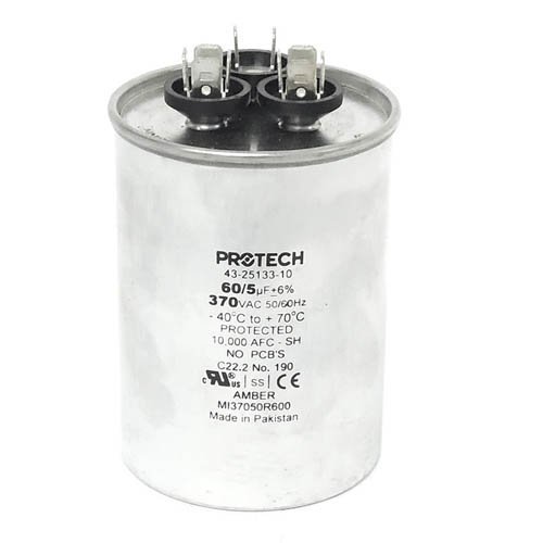 43-23204-19 -Cosaire OEM Round Replacement Dual Run Capacitor 60 + 5 UF/MFD 370 Volt