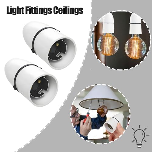 4 Pcs Light Fittings Ceilings, Suspended Bayonet Ceiling Light Fittings, B22 Ceiling Rose Lamp Holders For Secure Bulb Installation, Indoor Ceiling Pendant Fixtures For Home Or Workspace - Image 4