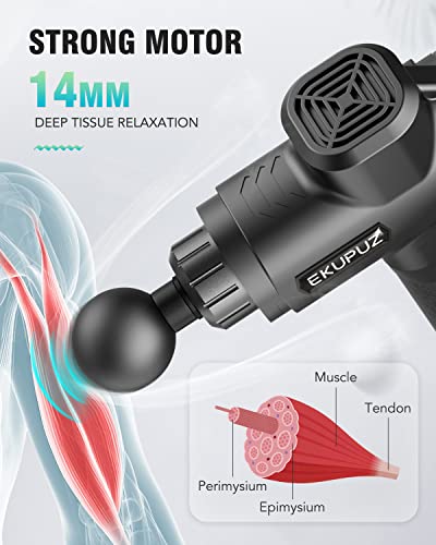 Massagepistole Massage Gun für Nacken Schulter Muskel Massagegerät mit 30 Geschwindigkeiten 6 Massageköpfen Elektrisches Handmassagegerät Massage Pistole - Image 8