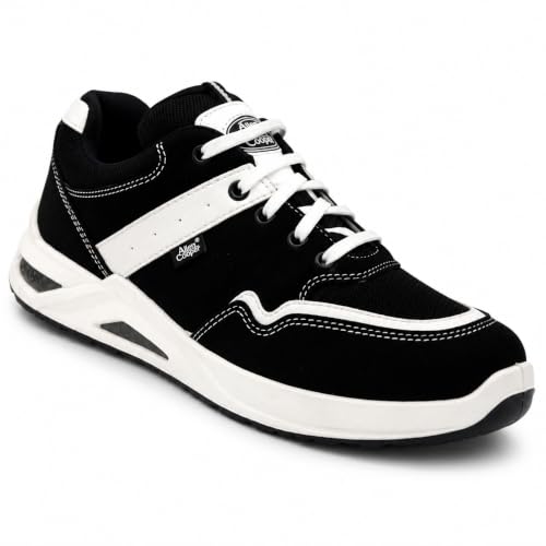 Image of Allen Cooper Safety Shoe ACM 1700 | Washable Micro-Fibre Upper, Protective Steel Toe, Anti-Skid Sole, Water & Oil Resistant | Size 07 INDIA /UK