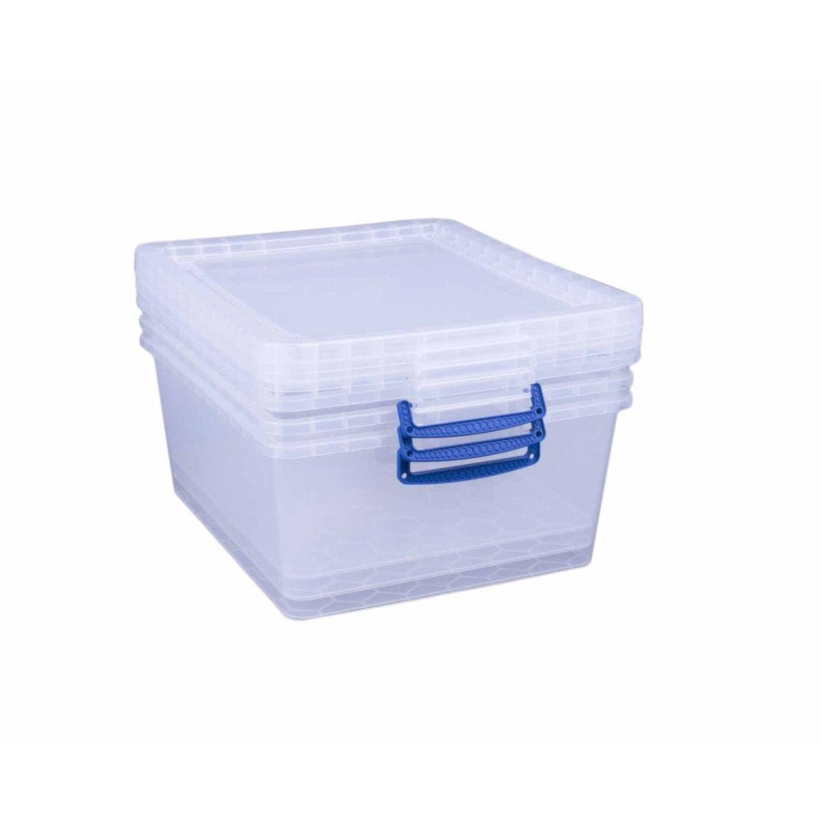 Really Useful Box Transparent Really Useful Nestable Storage Box 17.5 Litre Pack Of 3