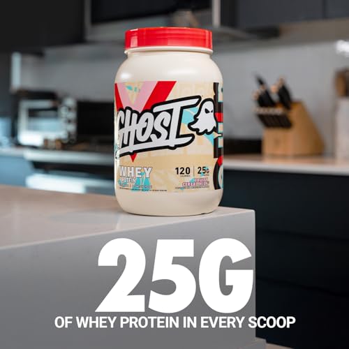 Image of GHOST Whey Protein Powder, Fruity Cereal Milk - 2LB, 25G of Protein - Whey Protein Blend - Post Workout Fitness & Nutrition Shakes, Smoothies, Baking & Cooking - Soy & Gluten-Free