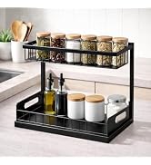 Organizador 2 Andares Deslizante para Pia Metal Preto Multiuso | Cozinha, Banheiro e Lavanderia, ...