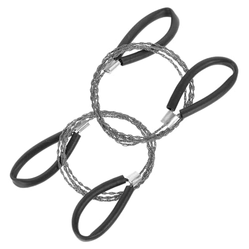 BESPORTBLE Emergency Wire Saws 2 Pack Pocket Chainsaws for Camping Gear Metal Cutting Wire Compact Camp Saw for Outdoor Use