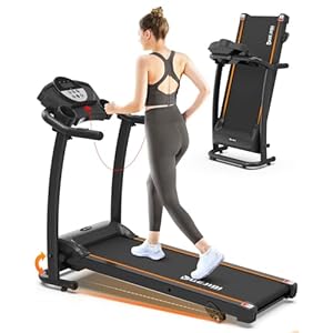 Treadmill with Incline, 3.0HP Foldable Treadmill for Home Office Small Space Portable Walking Treadmill 240 Lbs with 12 Preset PROG, LED Display, Speaker and Cup Holder