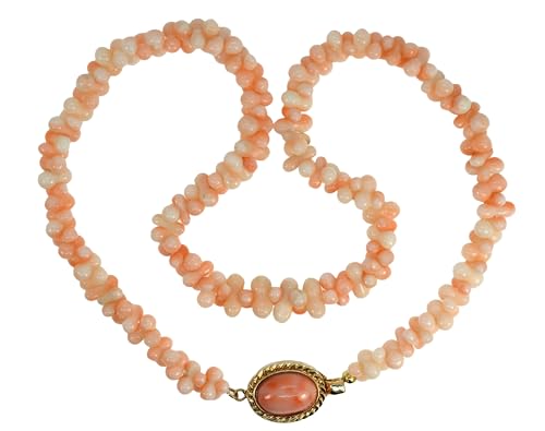Natural Color Japanese Angel Skin Coral Necklace for Women
