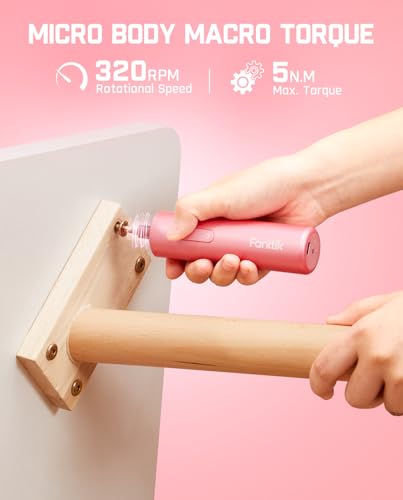 Fanttik K2 Nano 3.7V Mini Power Drill & S1 Capsule 3.7V Cordless Screwdriver-Pink