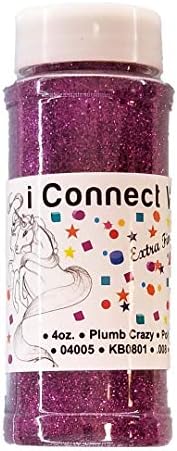 iConnectWithGlitter – Plumb Crazy Purple/Plum, Extra Fine Polyester Glitter; Multi-use for Crafts, Decorations, Nail Art, Makeup, Tumblers, Resin Art, and DIY Projects