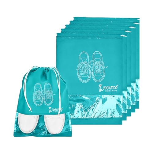 Image of Cockatoo Shoe Bag for Travel & Storage, Women & Men, Travelling Shoe Storage Bag, Shoe Storage Organizer Bag - Pack of 6 Shoe Pouch(13 x 17.32 Inch)