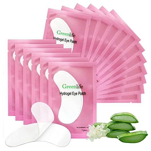 100 Pairs GreenLife 100% Natural Eyelash Extension Under Eye Gel Pads patches kit Collagen Aloe Vera Hydrogel Eye Patches Eyelash Extension Supplies Tools, Lash Extension Supplies, lash tech supplies