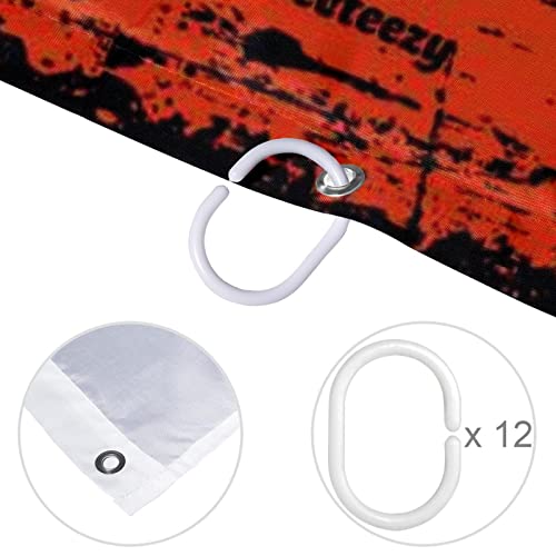 Rideau de douche Halloween 183 cm grand format en textile imperméable - 5