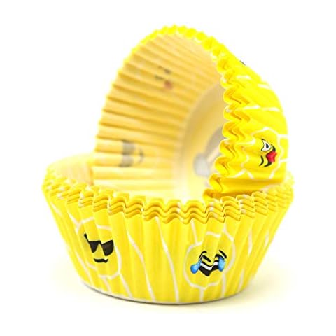Big Mo's Toys Emoji Liners Party Cupcake Holders - Emoji Birthday Party Favors, Emoji Cupcake Liners, Emoticon Muffin Wrappers, Emoji Bday Favors (40 Pc / 2 Emoji Styles Per Pack) Cover