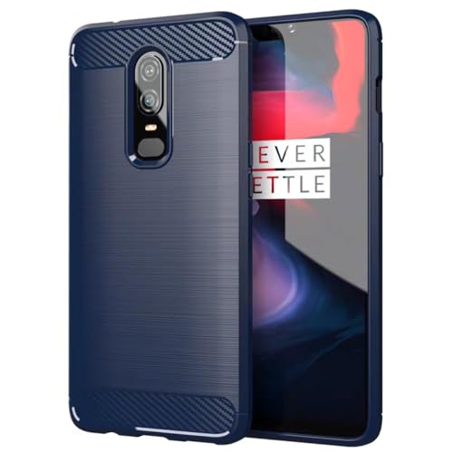 SHSJYA ����� �J�[�{���t�@�C�o�[ �X�}�z�P�[�X OnePlus 6 / 6T�p �X���� �ϏՌ� ���h�~ ����~�� �}�b�g �ی�o�b�N�J�o�[(�u���[�AOnePlus 6�p)